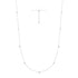 Silver Bezel Cubic Zirconia Station Necklace